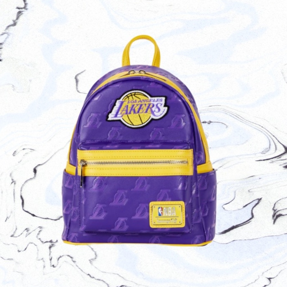 Loungefly NBA Los Angeles‎ Lakers Logo AOP Mini Backpack